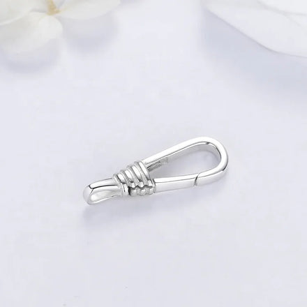 Spring Gate Keychain Clasp 925 Sterling Silver Oval Push Lock Light Bulb Shape Snap Clip Findings for Bracelet Necklace Jewelry