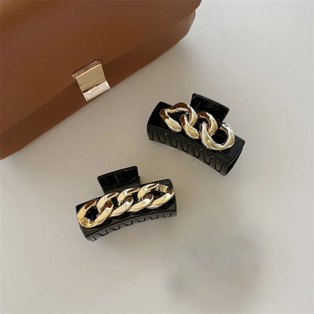 Newest Fashion Elegant Women Geometric Hair Pin Vintage Chain Metal Hair Claw Clip