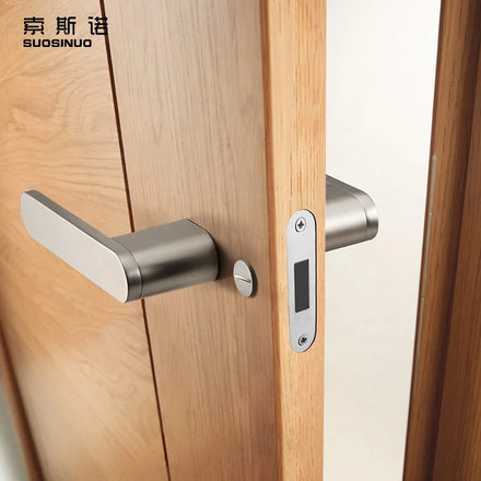 Minimalist Design Silver Door Knob High Standard Interior Passage and Privacy Access Bathroom Lock Set for Bedrooms