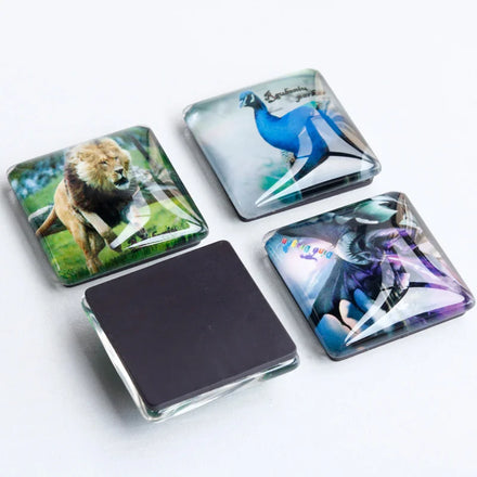 2024 New Factory Direct Custom Design Crystal Glass Fridge Magnet Maker 3d Glass Fridge Magnet
