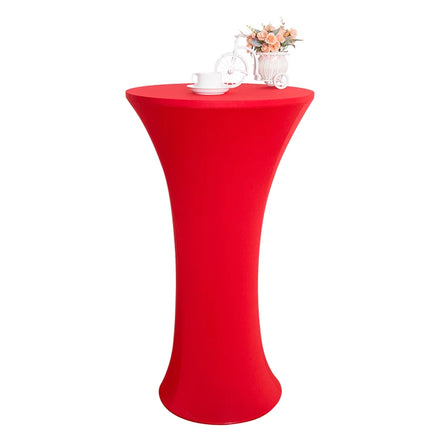 Modern Solid Plain Dyed 1pc Spandex Table Cover Woven Square Polyester Banquet Party Tablecloth 1pc/PP Bag