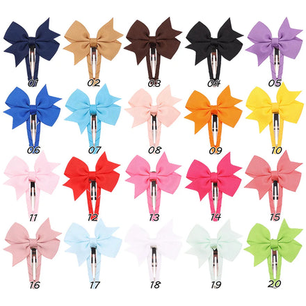 2inch Satin Ribbon Bow Hair Clips for Girls Handmade Sweet Bow Barrettes Bangs Pin Hair Accessories for Kids Daily Wear