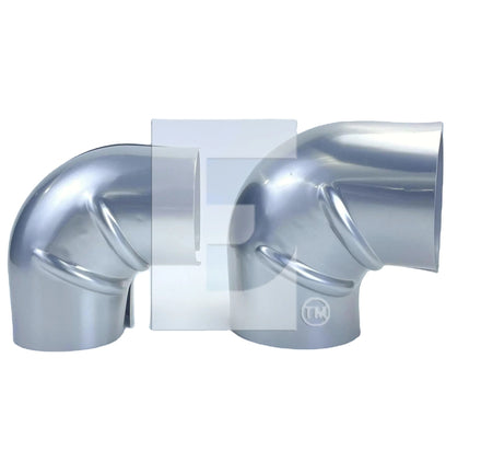 Aluminum 2-Half Pressed Elbow Pipe Insulation Jacket 90 Degree Elbow Tee Cover Multi-Fit Metal Jacket Aluminum Pipe Fittings