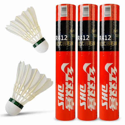 DHS Double Happiness Professional Competition 3 in 1 Goose Feather Badminton Shuttlecock