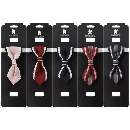 Hot Sale Fashion Matching Designer Adjustable Korean Pet Cat Dog Bow Tie Collar with Bell