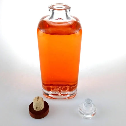 Manufacturer Price Custom Amber and clear Glass Bottles 375ml 500ml Mini Glass Bottles With Cork