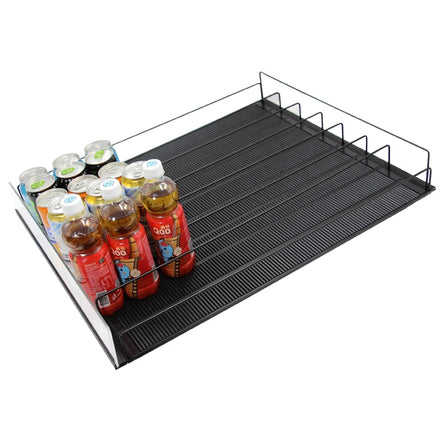 Heavy Duty Supermarket Shelf with Single-Sided Gravity Roller Fridge Small Style Stores Rack for Beverages