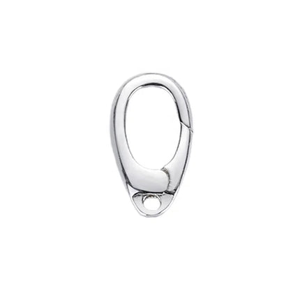 Jewelry Making Supplies 925 Sterling Silver Oval Rings Clasp Push Gate Hook Finding Handmade Oval Lock