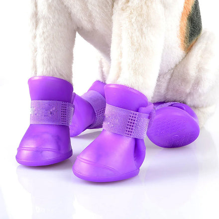 Wholesale Dog and Cat Rain Boots Outdoor Water Proof Non Slip Soft Silicone Pet Water Proof Rain Boots Dog Shoes