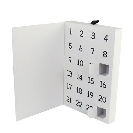 Wholesale Personalized Recyclable Embossing Advent Calendar Paper Box with Matt Lamination Printing