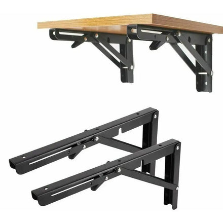 High Quality Modern Stainless Steel Folding Bracket for Triangular Workbench and Wall Mounted Shelf Living Room Bedroom Screw-in