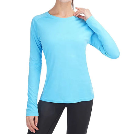 Hot Sellers for Women Long Sleeve Fishing Shirts UV Protection Lightweight and Breathable Plus Size 100% Polyester