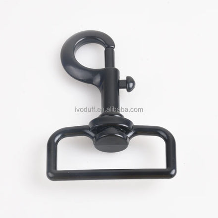 Matte Black 38mm Metal Spring Swivel Clasps Snap Dog Hook Swivel Clips