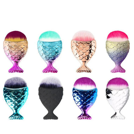 Fish Tail Shape Nylon Soft Bristle Nail Brush for Manicure Care Multifunctional Luxury Cosmetic Brush