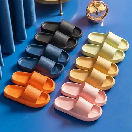 Quiet Men's EVA Anti-Slippery Breathable Cushioning Lightweight Indoor for Soft Thin Bottom Sole House Slides Multiple