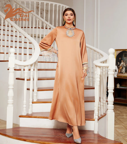 New Fashion Modern Muslims Clothing Luxurious Moroccan Dubai Kaftan Islamic Clothes Arab Woman Dress Abaya