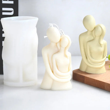 3D Hugging Couple Mold Casting Mold Silicone Candle Molds Custom Logo Moulds Body Resin Art for Soap Polymer Clay Making Family
