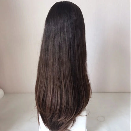 Jewish Sheitel Wigs-Silk Top Lace Front Remy Virgin Hair Deep Wave Long Length Wig by Yefine