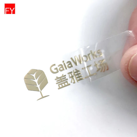 Custom Gold Transfer Sticker 3D Mental UV Self Adhesive Label Wholesale Nickle Personalized Golden logo for Cosmetics