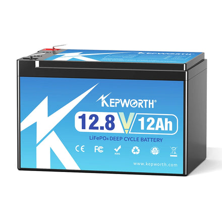 Kepworth LiFePo4 12V 12Ah Lithium Battery Built in BMS With Stock in Europe/USA 144WH for Toy Cars Scooters Battery 12.8v 12Ah