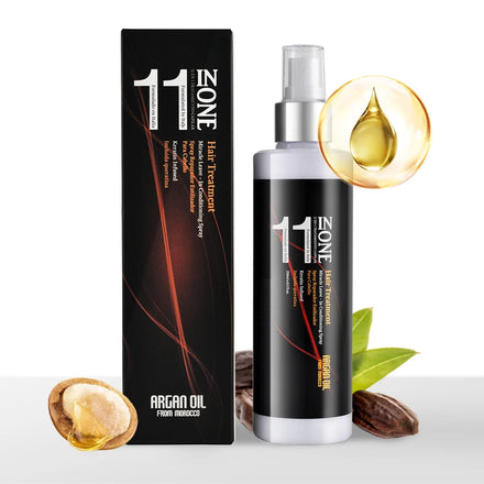 NUSPA 11 in One Argan Oil Leave in Keratin Hair Treatment Repairing Heat Protectant Spray for Hair