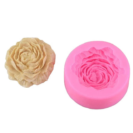 DIY Silicon Form Candle Molds Flower Rose Carnation Peony Flip Sugar Cake Decoration Mold Soap Silicone Mold
