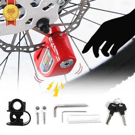New Image Waterproof Alarm Brake Anti-Cut Engine Disc Lock for Anti-Theft Motorcycle Bicycle Bike Scooter Locks