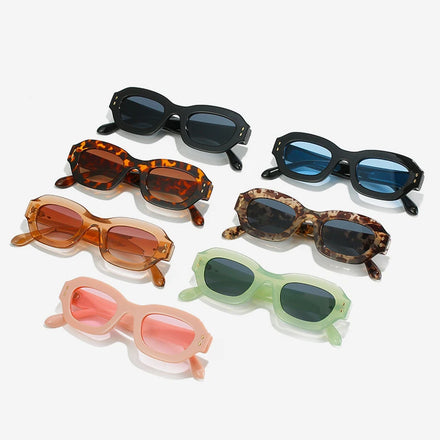 DL Unisex Oval Gradient Lenses Green Sunglasses Retro Fashion Wholesale