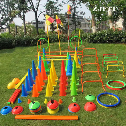 ZJFIT Sport Speed Training Set Football Agility Cone Marker Cones Colorful PE Plastic Soccer Training Equipment for Football