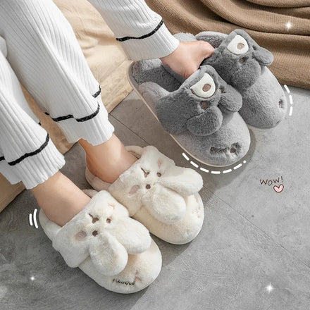 Wholesale Comfortable Bunny Adjustable Fluffy Home slippers
