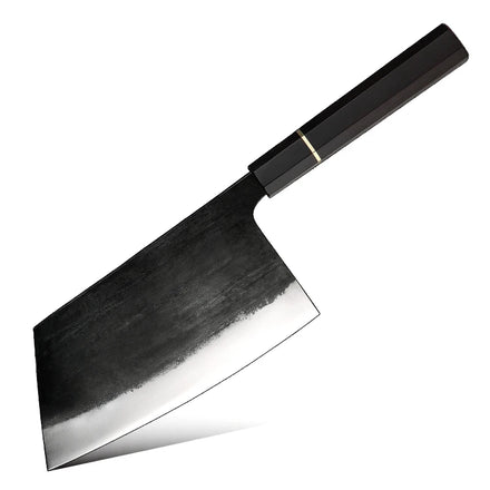 Professional Hand Forged High Carbon Steel With Octangle Wooden Handle Kitchen Heavy Duty Butcher Knife