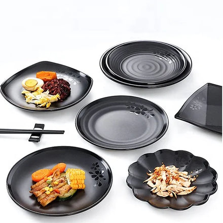 Japanese Round Plates Melamine Sashimi Sushi Flat Plate