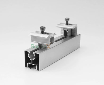 Solar Photovoltaic Rapid Mounting System with Aluminum Silver/Black Clamp 40x40mm Quick Install Rail