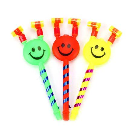 Smile Face Plastic Blowout Party Accessory round Noisemakers for Birthday and New Year Parties