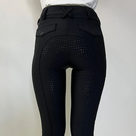 Factory Supplier Quick Dry Girls Kids Equestrian Breeches High Stretch Horse Riding Leggings Children Equestrian Tights Clothing