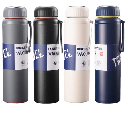 800ML 1L Stainless Steel Large Capacity Insulated Water Bottles Thermal Flask Portable Outdoor Kettle for Sports With Tea Filter