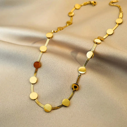 Wholesale 18K Gold Plated Snake Chain Jewelry Gold Round Stainless Steel Choker Necklace for Women