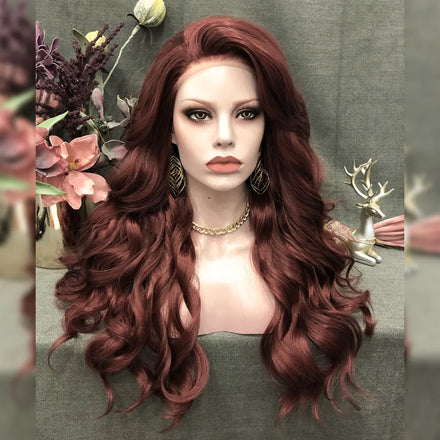 Celebrity 26inch Long Style #350 Color Synthetic Hair Wigs Matte Heat Resistant Fiber Same Human Hair Lace Front Wig