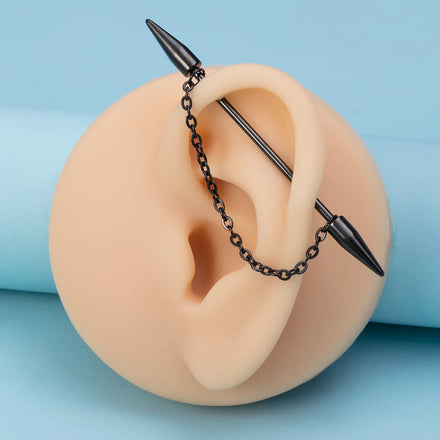 Gaby New Jewelry Set 316L 14G All Surgical Steel Frosted Sexy Snake Industrial Barbell Earring Piercing Jewelry