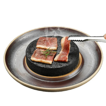 Mini Round Lava Steak Cooking Stone Grill Hot Stone Board