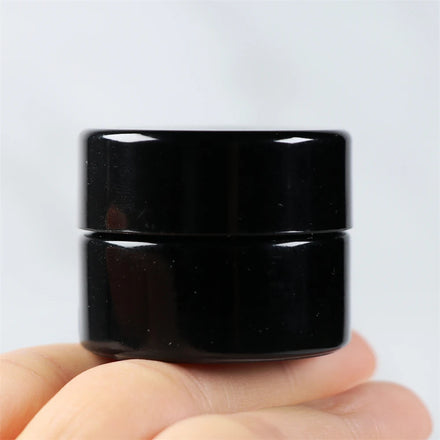 Round 5g 10g 15g 30g 50g 60g 100g UV Black Violet Glass Jar for Cosmetic Use