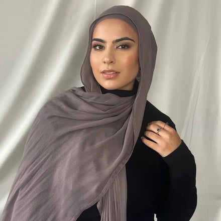 Women Malaysia Cotton Breathable Fashion Summer Hijab Monochrome Scarves Rayon Modal Women Scarf Muslim Hijab