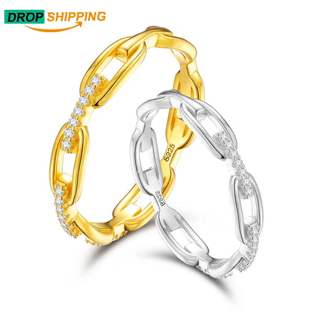Dropshipping Factory Price 18K Gold Plated 925 Sterling Silver VVS Moissanite Diamond Finger Ring for Boy Girl