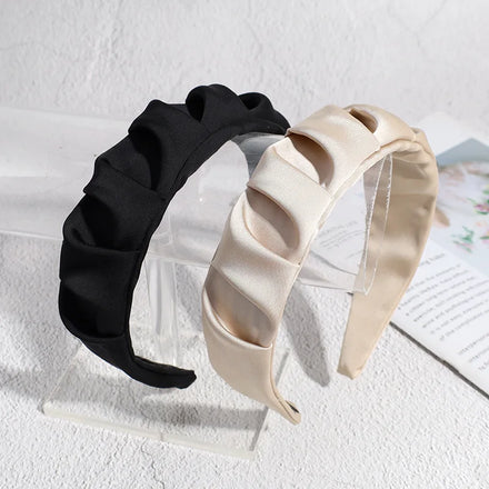 Hot Selling Constrict Hair Bands Fashion Plain Cloth Headbands for Women Wide-brimmed Women Hair Accessories