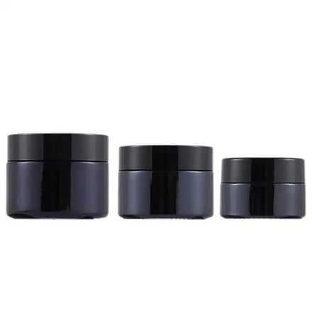 High End 20ml 30ml 50ml Wide Mouth Skin Care Cosmetic Packaging Thick Wall 30G Glass Black Cream Jar