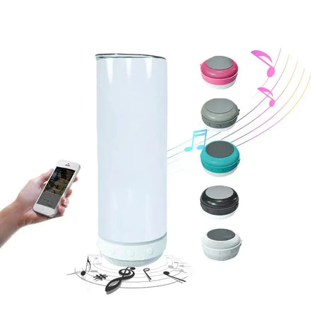 18oz Sublimation Bluetooth Speaker Tumbler Stainless Steel Wireless Straight Tumblers Double Wall Vacuum Insulated Tumblers