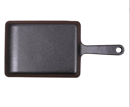Modern Mini Oval Flat Bottom Steel Frying Pan with Porcelain Enameled Finish Not Stick Charcoal Fuel BBQ Grill Dish