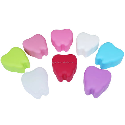 Plastic Denture Case & Teeth Whitening Container with Mouth Guard Holder BPA Free Convenient Dental Use Adult Commercial Use