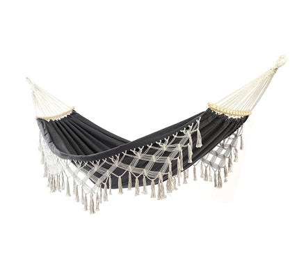 Expanded Garden Traditional Foldable Macrame Boho Double Hammock-Portable Outdoor Furniture for Park Use