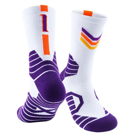 Men's Professional Basketball Sports Socks Children's Long Tube Towel Bottom Socks High Elastic Not Tight Woven Nylon Anti-Slip
